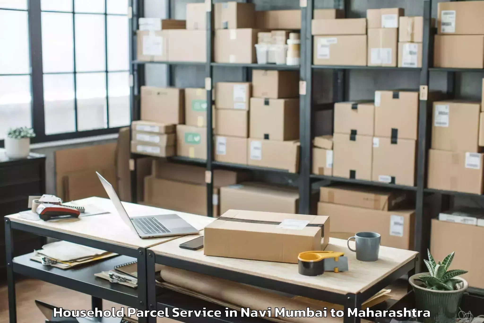 Book Your Navi Mumbai to Dhamangaon Railway Household Parcel Today